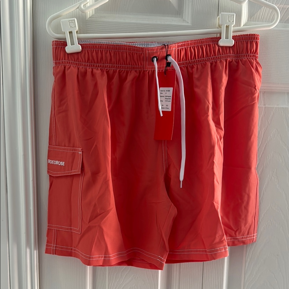 Women’s dark peach/orange Swim Shorts Great for the beach! Brand new w/tags